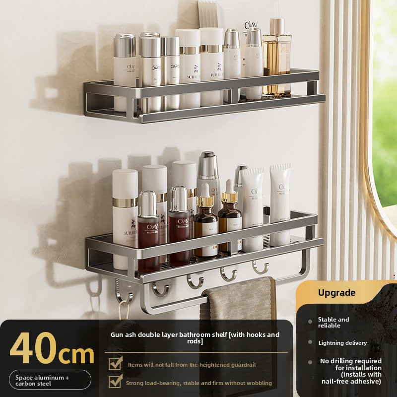 Wall Mount Rack| Rustproof Shower Organizer, Large Capacity Shower Shelves for Inside Shower, No Drilling Bathroom Organizers