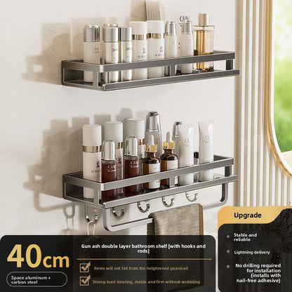 Wall Mount Rack| Rustproof Shower Organizer, Large Capacity Shower Shelves for Inside Shower, No Drilling Bathroom Organizers